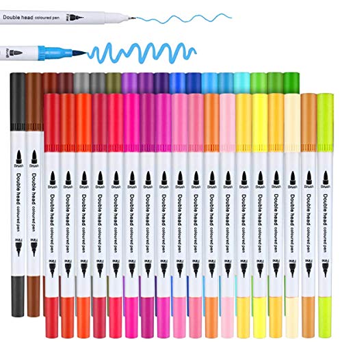 Rotuladores Acquarelli Brush Pen u0096 U Uzopi acuarela de colores, 36 piezas, pinceles de pintura con punta de nailon flexible, marcador para escritura para niños pinceles de pintura artistas.