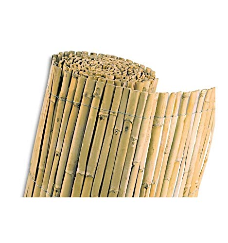 Mugar - Cañizo Nacional Caña Partida para exteriores en Rollo, Cerramientos naturales media caña 95% ocultación. Disponibles 1x5m, 1.5x5m, 2x5m (Rollo 1x5m)