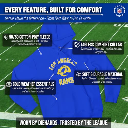 Image of Team Fan Apparel NFL Gameday Hoodie Pullover Sweatshirt for Men and Women