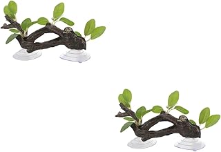 Mipcase 2 Peças De Ramos De Resina Simulados Ramo De Canto De Réptil Folhas De Répteis Habitats De Répteis Plantas Decorações De Terrário De Répteis Galho De Árvore De Réptil Ramo