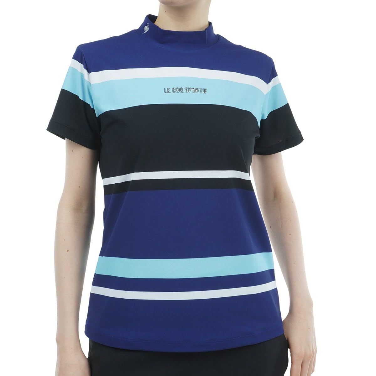 ルコック　ゴルフウェア 半袖シャツ Lサイズ【RIJOUME】モックネック le coq sportif GOLF ルコックスポルティフ ゴルフ 半袖 モック