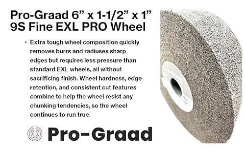 Image of EXL PRO Convolute Deburring Polishing Wheel - 6 inch x 1-1 /2 inch x 1 inch 9S Fine Silicon Carbide - Professional Grade - Metal Deburring, Finishing and Polishing Wheel - (1 Pack)