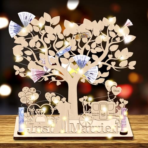 Geldgeschenk Hochzeit Holz,Hochzeitsgeschenke für Brautpaar,Geldbaum Hochzeit Geldgeschenke mit LED Lichterkette,Hochzeitsgeschenke Lebensbaum,Hochzeitsgeschenk Geld,Geldgeschenk Just Married Geldgeschenk Hochzeit Holz,Hochzeitsgeschenke für Brautpaar,Geldbaum Hochzeit Geldgeschenke mit LED Lichterkette,Hochzeitsgeschenke Lebensbaum,Hochzeitsgeschenk Geld,Geldgeschenk Just Married