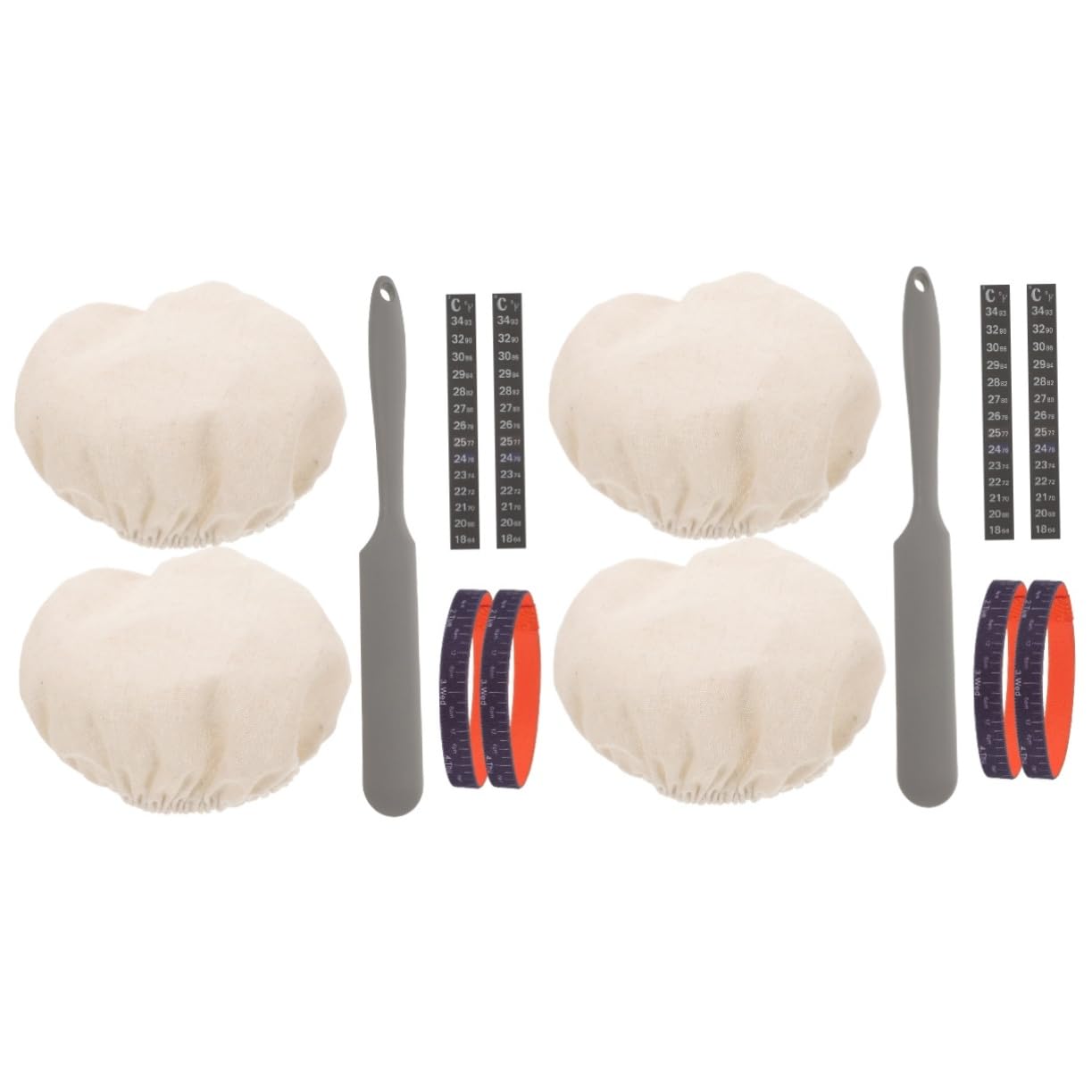 Kit fermenteur de levure thermomètre autocollant et jauge date pour pot à levain