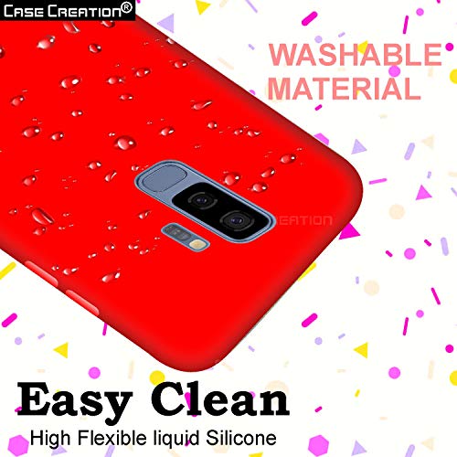 Image of Case Creation Luxurious OG Series for Samsung S9+ Case Cover,Anti-Dirty Slim Case Frosted Matte Cute Candy TPU Raised Bezel (Splash of Color) Back Cover for Samsung Galaxy S9+ -Wine Red