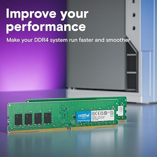 Image of Crucial RAM 32GB DDR4 3200 MHz CL22 Desktop Memory CT32G4DFD832A