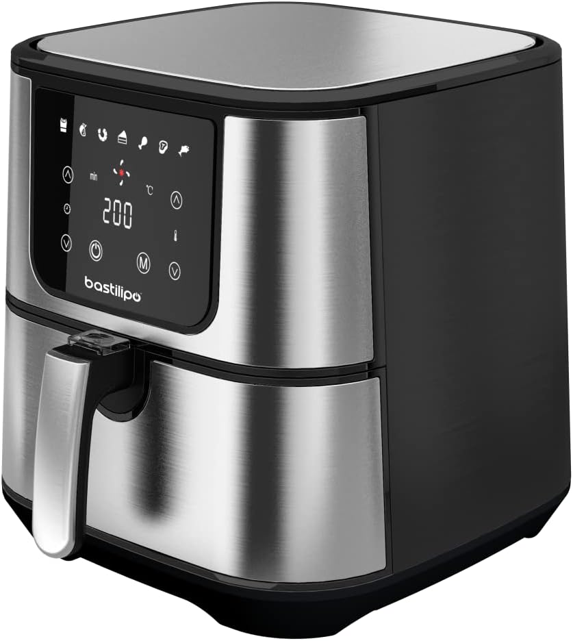Dragon Air Fryer - Bastilipo - Friggitrice senza olio 5,5L - Friggitrice ad aria calda con 7 programmi - Con una potenza di 1800 W e 60 min di timer - Display a LED - Senza BPA e PFOA (AF-1800-0746) Dragon Air Fryer - Bastilipo - Friggitrice senza olio 5,5L - Friggitrice ad aria calda con 7 programmi - Con una potenza di 1800 W e 60 min di timer - Display a LED - Senza BPA e PFOA (AF-1800-0746)