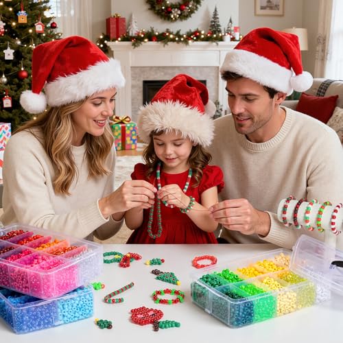 image for Simetufy 10000Pcs Pony Beads Bulk, 30 Colors Rainbow Kandi Beads for H