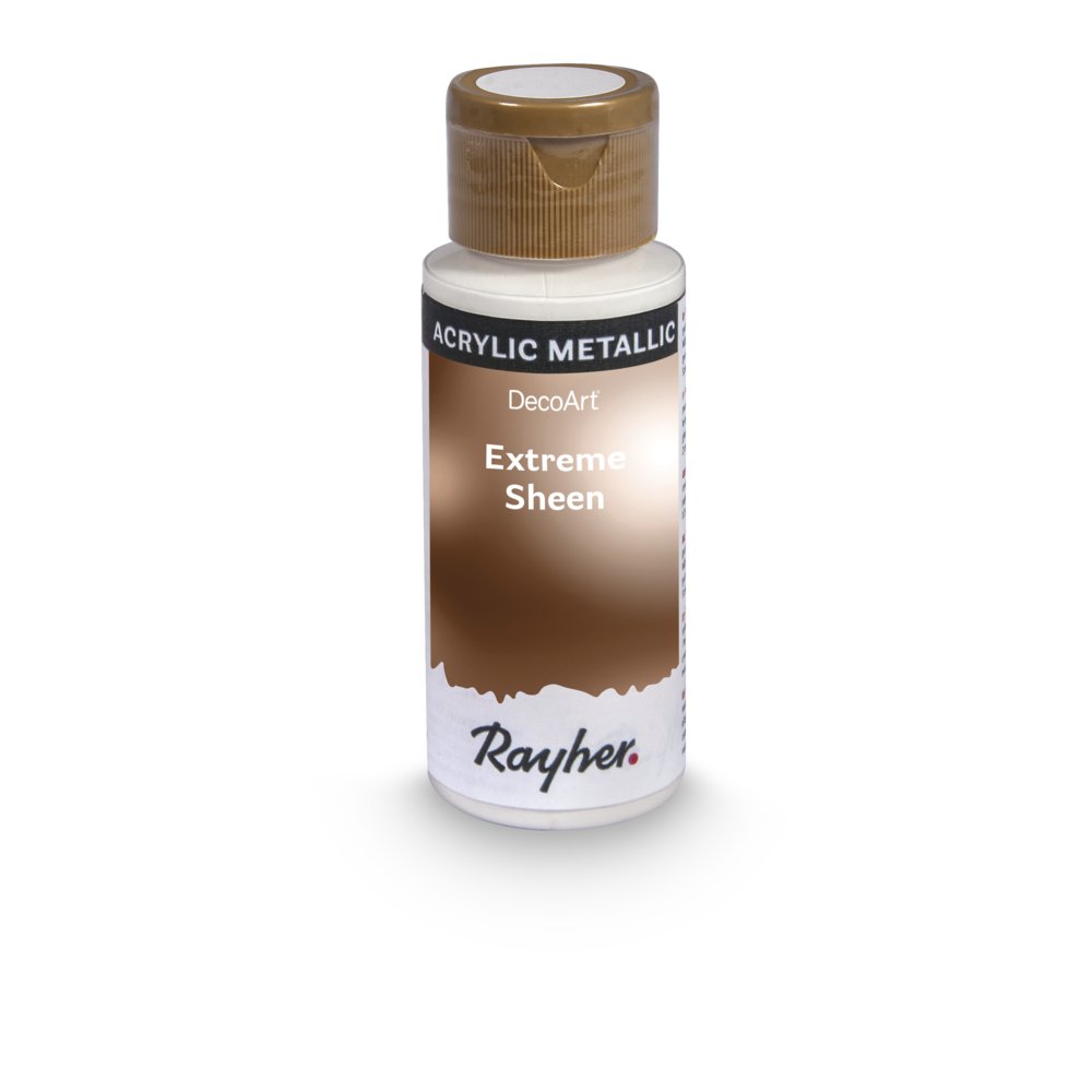 Rayher 35014665 Extreme Sheen Metallic Paint, Acrylic Paint with Shimmer Effect, antique bronze, 59ml