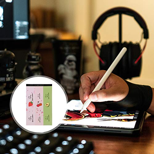 VILLCASE 3Pcs Compatível para Lápis de Maçã 2 Caneta Stylus Capa Completa de Bonita de Frutas Estile