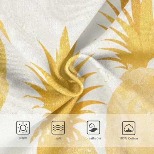 KLL Gold Glitter Pineapples Toddler Boys' Pure Cotton Boxer Briefs Breathable Undies3