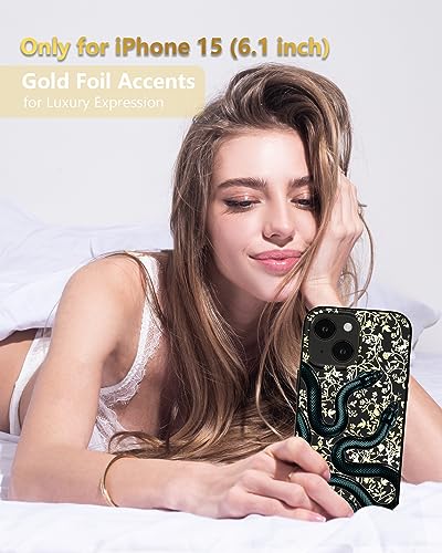 Coque iPhone 15 MagSafe serpent noir Scorpify antichoc - 3