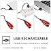 USB Rechargeable LED Safety Lights (2 Pack) - Clip on Strobe Running Lights for Runners, Joggers,Walkers,Kids,Dogs,Bike Tail Lights - High Visibility Accessories for Reflective Gear (Red)