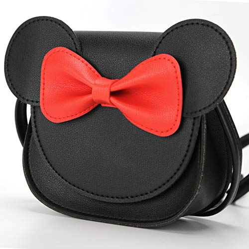 Image of Little Mouse Ear Bow Crossbody Purse,PU Shoulder Handbag for Kids Girls Toddlers