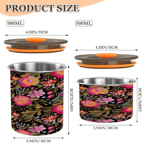 Contenedor hermético de acero inoxidable para café 500 ml miniatura 3