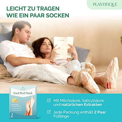 PLANTIFIQUE Mascarilla Pies Vitaminas - Peeling Durezas y Callos Eliminar - 2 Pares & Mascarilla Manos - Guantes Hidratantes para Manos Agrietadas y Secas - 4 Pares - imagen 5
