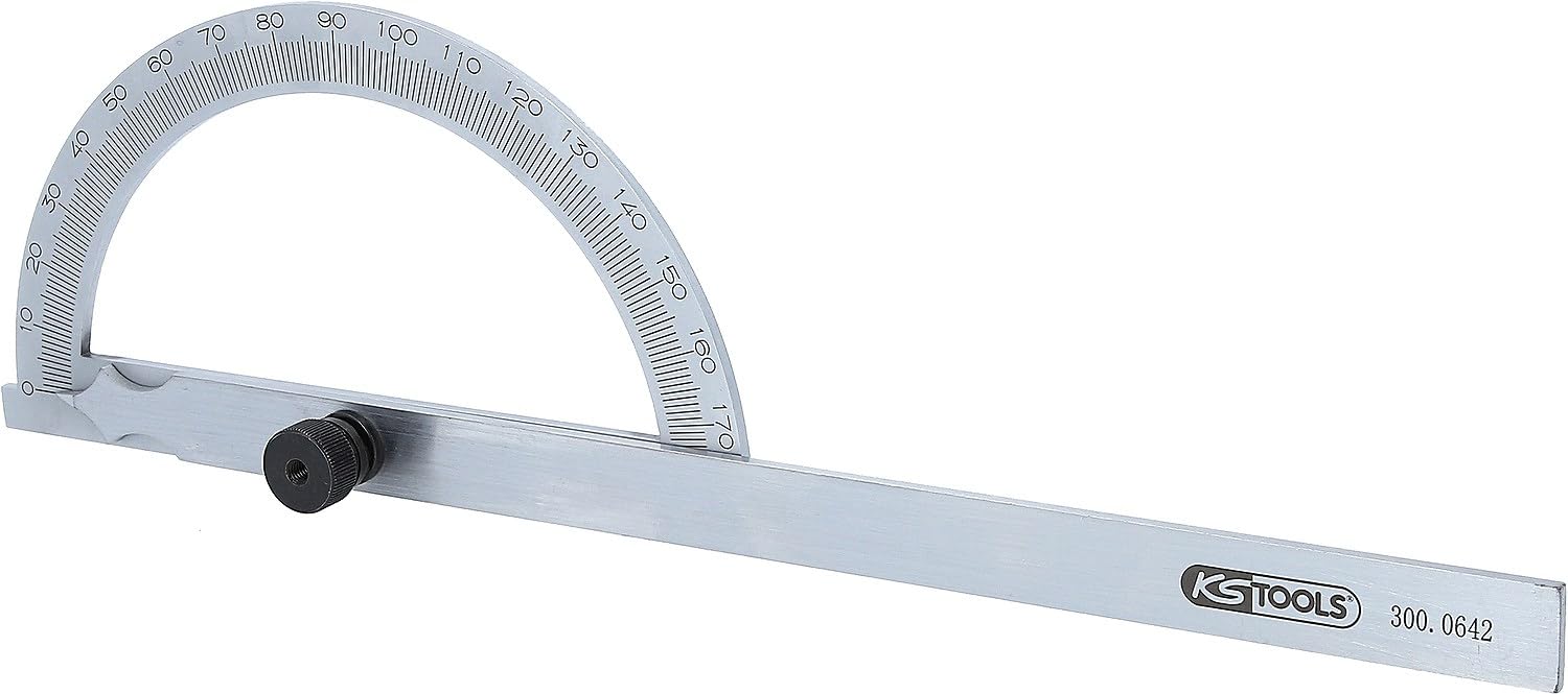 KS Tools 300.0642 Goniómetro con arco abierto, 200 mm