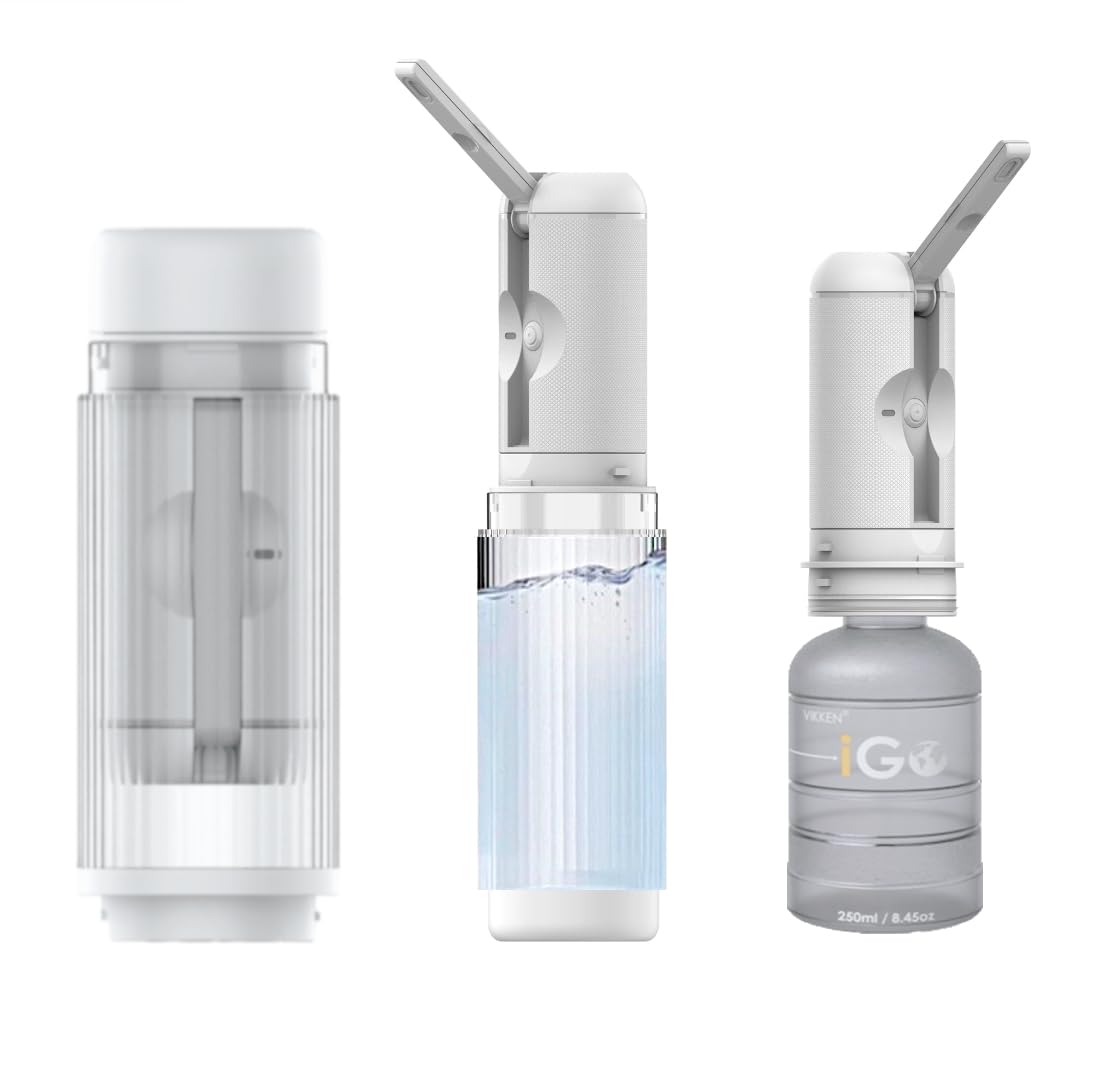 VIKKEN® Go+ - Bidé de viaje USB-tipo C, eléctrico, recargable, portátil, ultra fuerte, spray de agua para higiene personal, cuidado personal para hombres y mujeres, parada de 3 presiones/presión larga