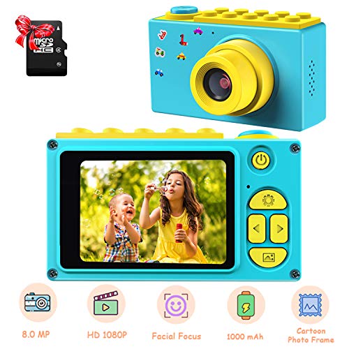 ShinePick Kids Digital Camera, Mini 2 Inch Screen Children's Camera 8MP HD Digital