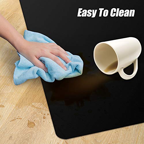 Kuyal Pvc Chair Mat For Hardwood Floor 30 X 48 Inches Rectangle Floor Mats Wood/Tile Protection Mat For Office & Home, Black #TOP5