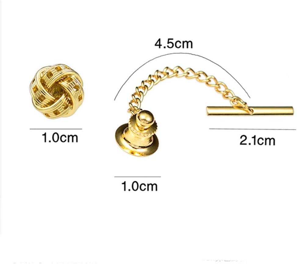 Tie Clip Multi-Purpose Shirt Collar Pin Men's Suit Collar Buckle Metal Braided Brooch Tie Fixed Pin Buckle(E-1)