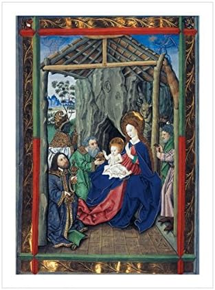 Adoration of The Kings Art Double Card 12x17 cm 6 Pieces. …9876