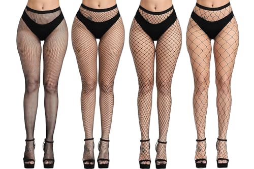 Image of Fishnet Stockings Womens High Waist Tights Sexy Sheer Mesh Pantyhose