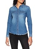  Only Onlkaylin L/s Raw Dnm Shirt Pim3062 Noos Blusa, Gris (Medium Blue Denim Medium Blue Denim), 42 (Talla del Fabricante: 40) para Mujer