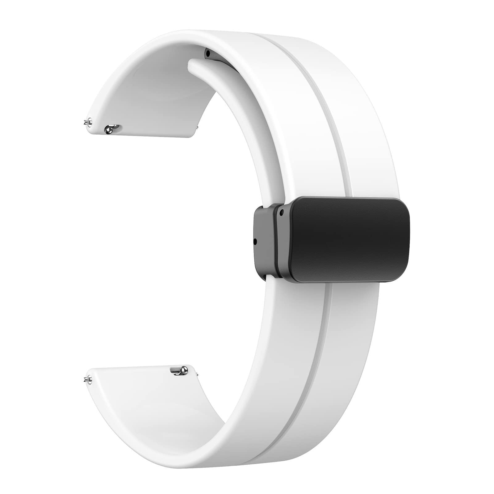 Cinturini in silicone da 20 mm 22 mm, cinturini per orologi sportivi a sgancio rapido con fibbia pieghevole magnetica per uomo donna