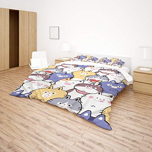 Parure de lit chat en polyester doux pour créer un cocon cocooning dans votre chambre