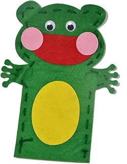 COHEALI 1 Conjunto De 6 Peças De Fantoche De Mão Não Tecido Feito À Mão Para Crianças Brinquedos De Animais Terno Infantil Playset De Meia De Feltro Kit De Fantoche De Feltro Crie