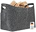 Von Schösser® Torba filcowa XL | Torba na drewno kominkowe, torba na zakupy z filcu z uchwytami do noszenia, kosz na zakupy, kosz na drewno, kosz filcowy, kosz na gazety, 54 x 30 x 39 cm (antracyt)