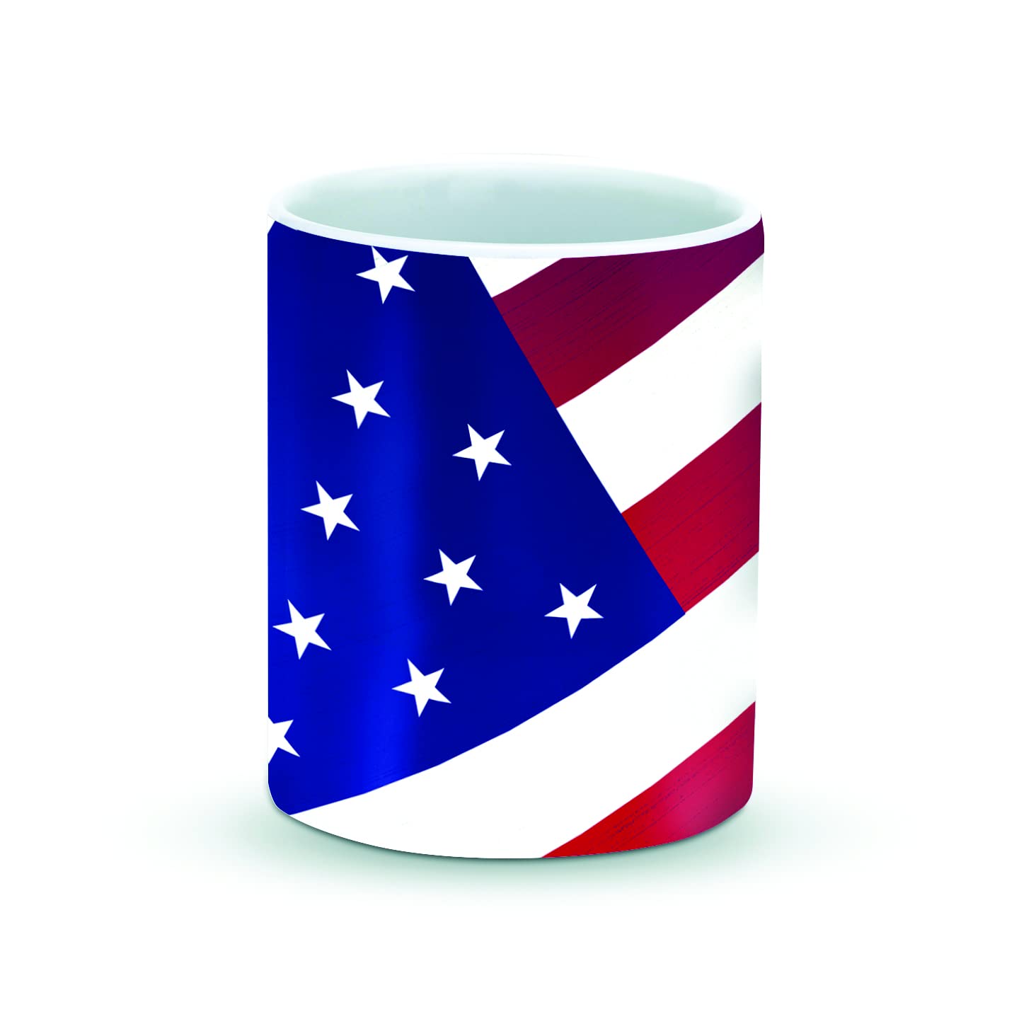 Stylizedd Designer Printed Coffee Mug with Heavy Duty Handle 11oz Ceramic Personalised Gift Mugs Cup [Microwave Safe & Dishwasher Proof ] - Flag of US