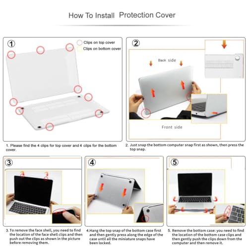 Carcasa MacBook Pro 14 de plástico rígido duradero con estampado botánico lila 7