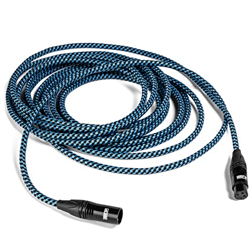 Gig Snake MC-BLUE-25-XLRMF Microphone Cable 25 Ft - Blue Xlr Male To Female Mic Cable - Professional Studio Quality Microphone Cord And Xlr Patch Lead thumb #3