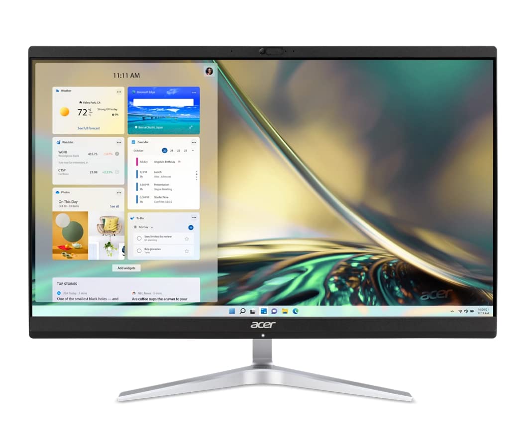 acerAIO PC with 12th Gen Intel Core i5-1240P 12 Cores Upto 4.40GHz/8GB DDR4 RAM/512GB SSD/Intel UHD Graphics/23.8" FHD Monitor/Win 11 + Wireless Keyboard & Mouse