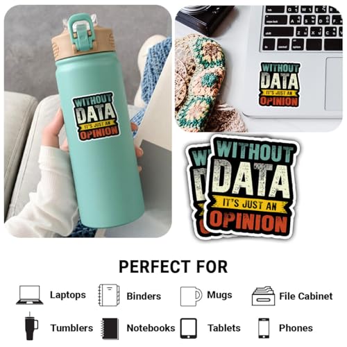Calcomanías divertidas de datos contra opiniones sin base, pegatinas para laptop, 3 piezas 3