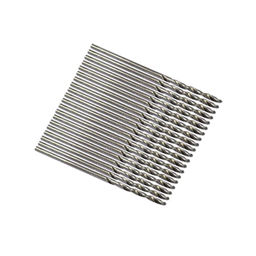 Aexit 20pcs 1.3mm Tool Holder Diameter Metal Twisted Drilling Bit for Electric Drill Model:53as264qo16
