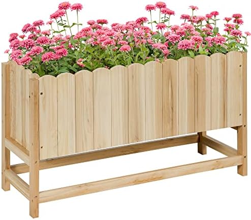 Outsunny Jardinera de exterior, vertical y ahorra espacio de made...