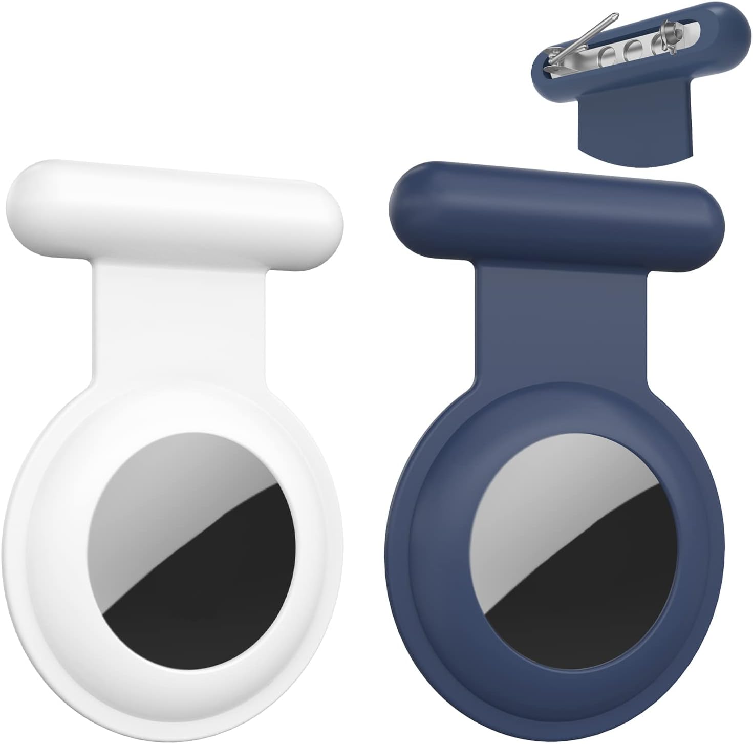AirTag Holder with Brooch Pin(2 Pack), Hidden AirTag Case for Clothing, Suitable for Kids, Elder, Better Substitute for Accessories of Necklace, Wristband, Compatible with Apple Air Tag Tracker