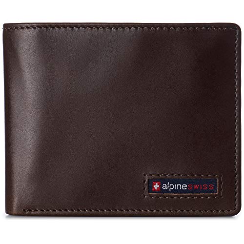 Portefeuille à deux volets RFID Nolan Alpine Swiss marron