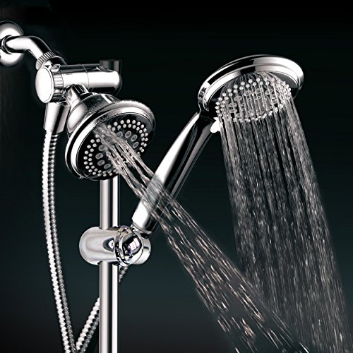 Dream Spa 1456 Dreamspa 3-Way Shower Combo Plus Instant-Mount Drill-Free Slide Bar - Enjoy Overhead & Handheld Shower Head With Height/Angle Adjustable Bracket And Stainless Steel Hose thumb #2