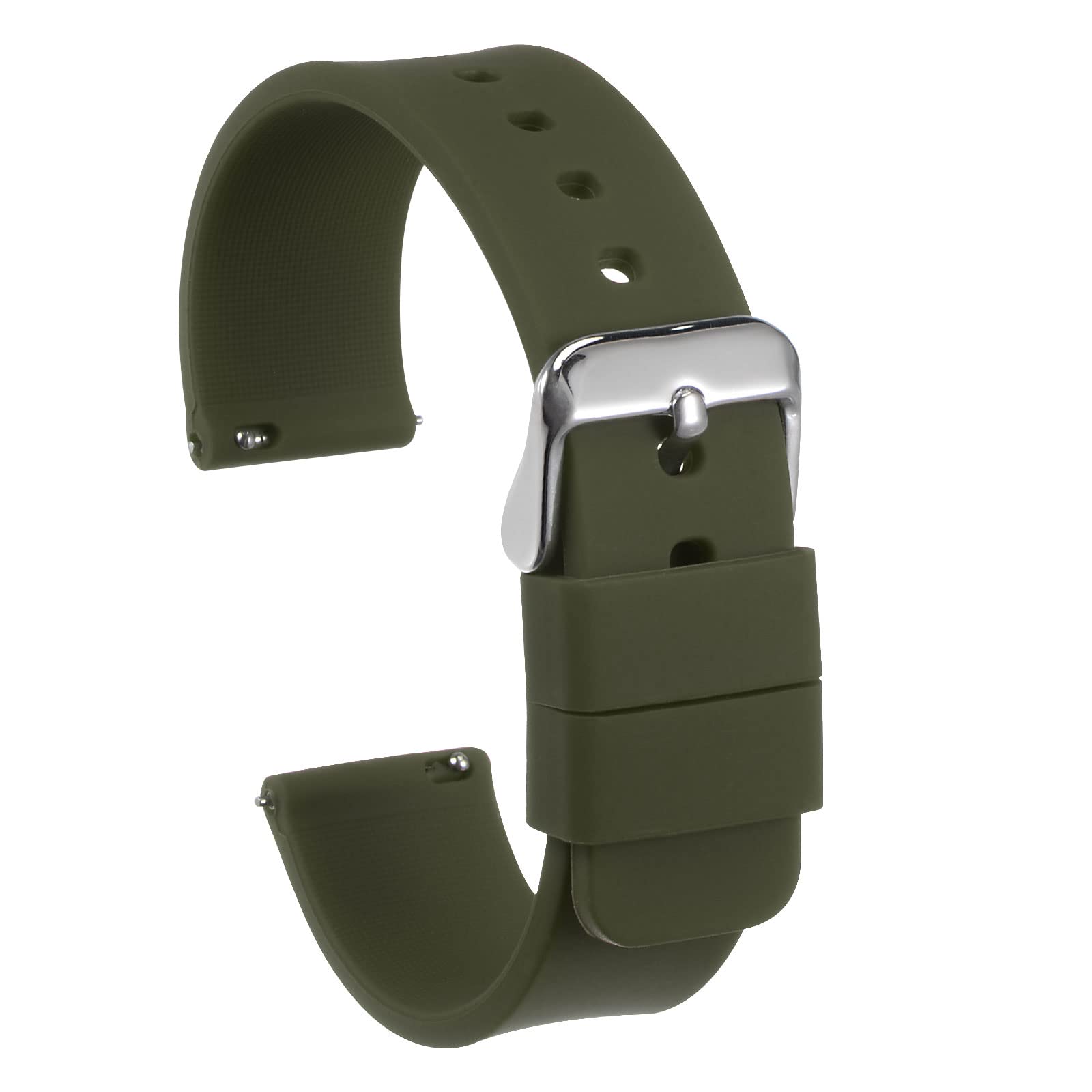 sourcing map Correa de Reloj de Silicona, Banda Reloj de Caucho Blando de Repuesto con Hebilla de Acero Inoxidable Liberación Rápida, para Hombre Mujer