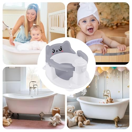 Accessoire de douche stable : siège de bain bébé ergonomique à ventouses fixes