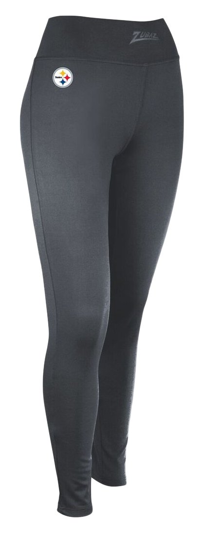 Zubaz NFL Women's Solid Color Leggings, Pittsburgh Steelers X-Large