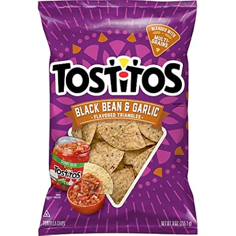 Tostitos Tortilla Chips Black Bean & Garlic Flavored Triangles, 9 Oz Cover