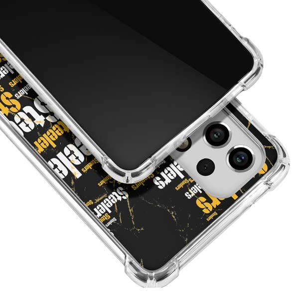 Skinit Clear Phone Case Compatible with Galaxy A53 5G - Officially Licensed NFL Pittsburgh Steelers Black Blast Design