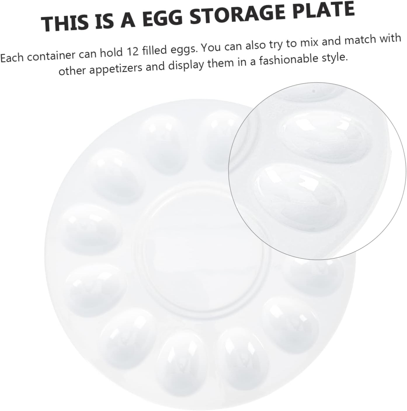 Deviled Egg Tray Premium Egg Storage Holder for Refrigerator Durable Design for Parties Easter Celebrations and Home Use Neatly Organizes Eggs