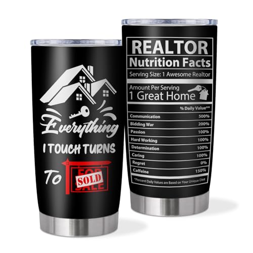 Coolertaste Realtor Gifts, Closing Gifts For Realtors, Gift For A Real Estate Agent Tumbler 20oz,...