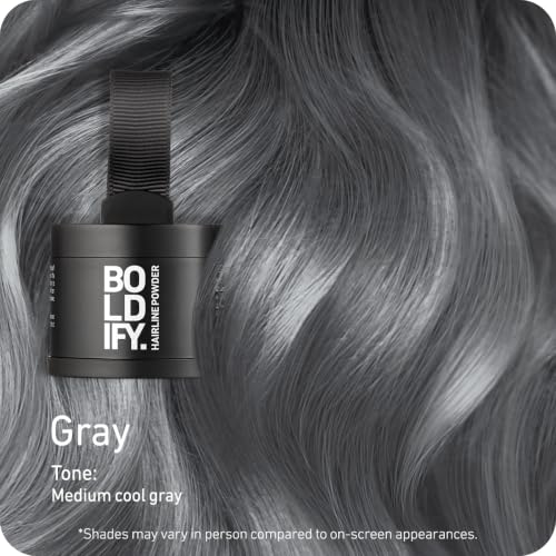 Image of BOLDIFY Hairline Powder - Water-Resistant Root Touch Up Hair Color for Gray Coverage - 24-Hour Stain-Proof, Mess-Free Hair Powder for Thinning Hair